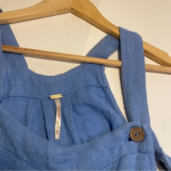 Free People Free-Est Sun-Drenched Overalls Jumpsuit Wide-Leg Slouchy XS Bohemian - Picture 5 of 13